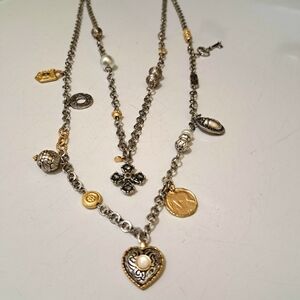 Chico's Double Strand Charm Necklace